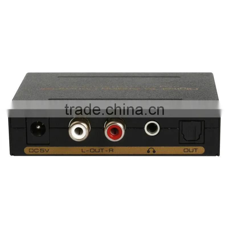 Digital Optical Coaxial Toslink Signal to Analog Audio Converter Adapter RCA L/R