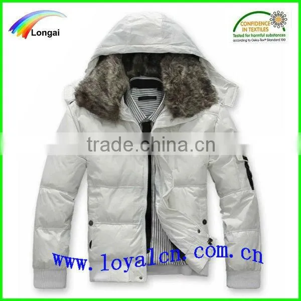 Man Fur Hood Down Coat Man Warm Padded Jacket