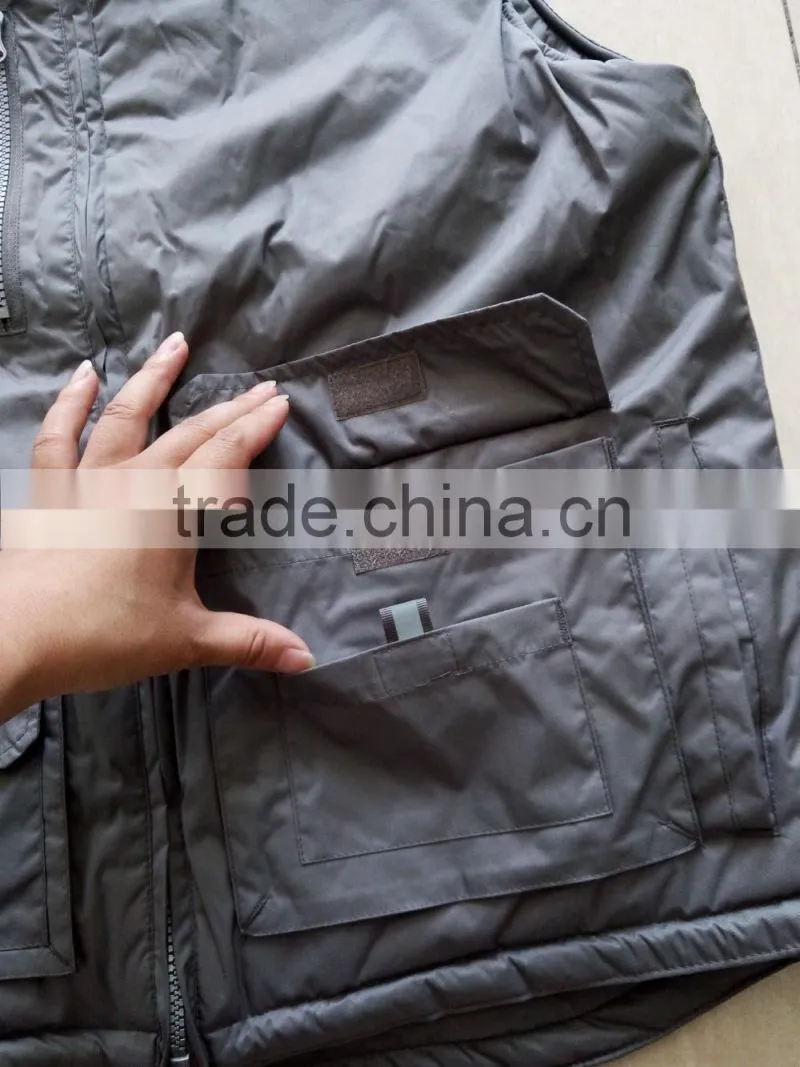 100% polyester work vest uniform fleece lining with pockets for men wholesale
