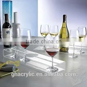 GH-RZ267 Different acrylic wine bottle rack display holder,Artistic design acrylic wine display rack