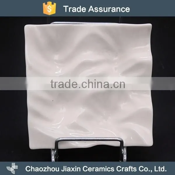 Newest exquisite square unique porcelain snack dish