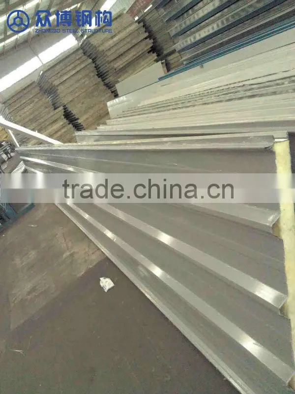 EPS/rock wool/glasswool/ pu polyurethane fireproofing sandwich panel