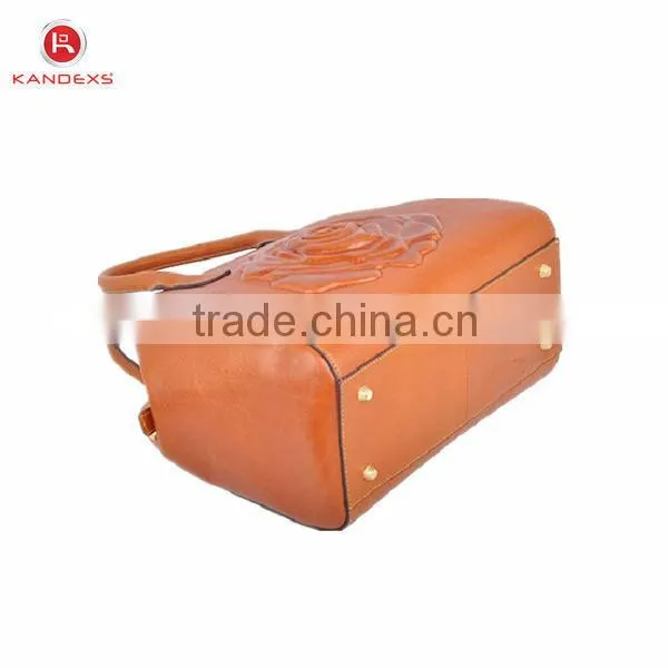 Hot Selling Ladies Fashion Floral Handbags,Cheap Ladies Big Handbags,Latest Design Genuine Leather Ladies Handbag