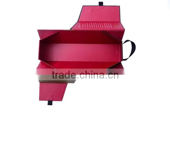 High quality paper wine gift box,leather wine box