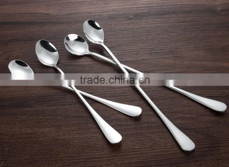 Stainless long handle spoon with mirror polishing Factoy directly in Jieyang