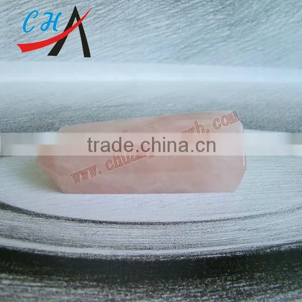Natural Rose Quartz Crystal Point Pendants