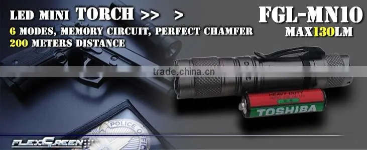 AA battery hard anodization Q5 dimmer flashlight