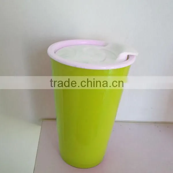 500ml/16oz BPA free double wall nostalgia party tumbler with lid