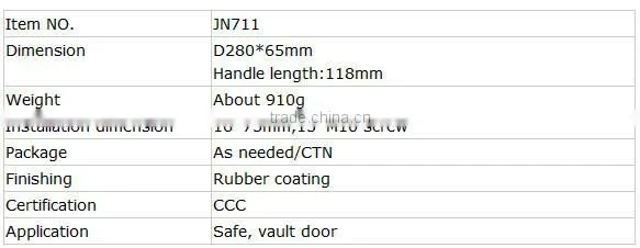 Alibaba express China New designed 3 spoke rubber coating stainless steel safe handle for safe and vault