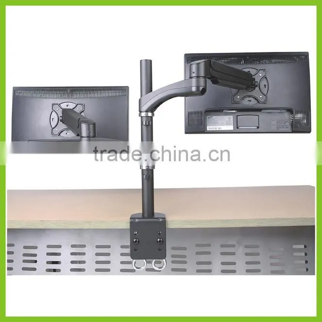 GS352D-V Gas Spring Dual Monitor Arm VESA100x100 Articulating Table Mount