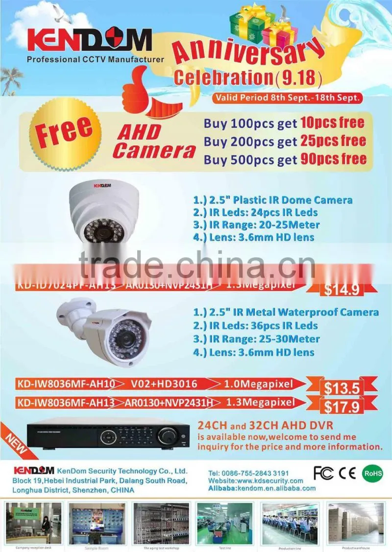 Kendom New 720P smart home cctv wireless camera security alarm system baby network wifi IP camera