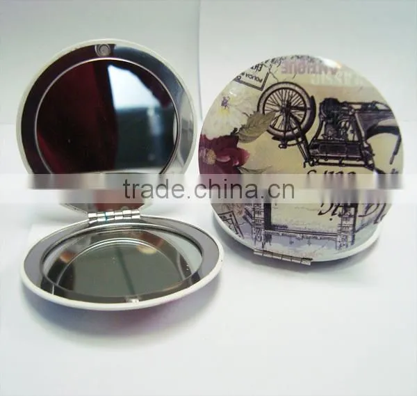 Square aluminum mini compact mirror with double sides