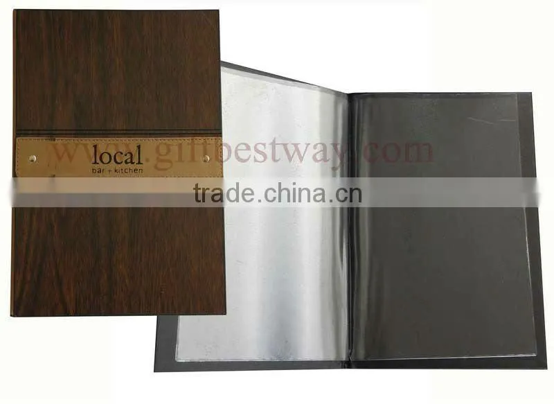 A4 wood menu holder