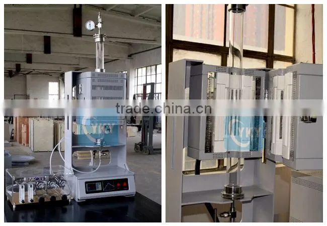 1200C lab vertical split tube furnace for fluidized bed