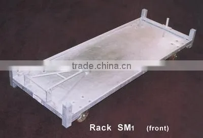 sheet metal trolley base with pull system, mobile trolley