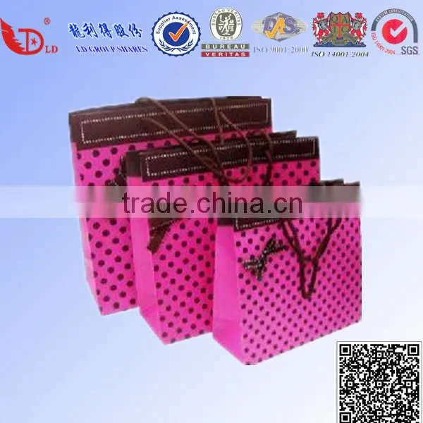 cheap kraft paper bag with handle logo printing