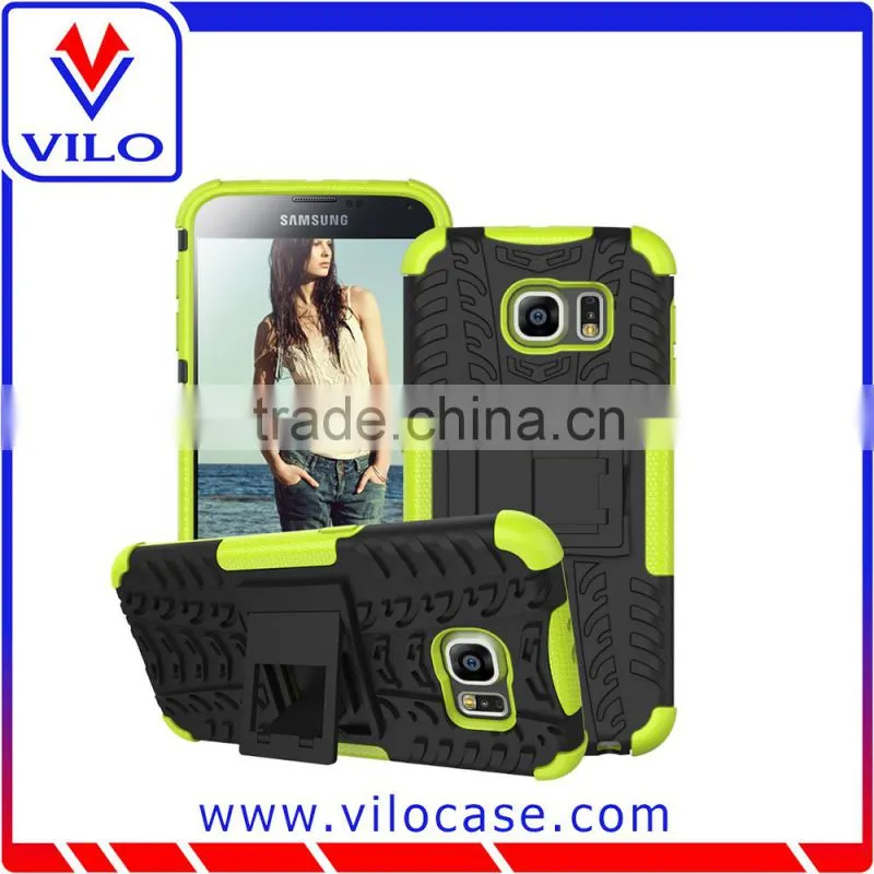 New arriving dual layer hybrid case with kickstand for Samsung Galaxy S6