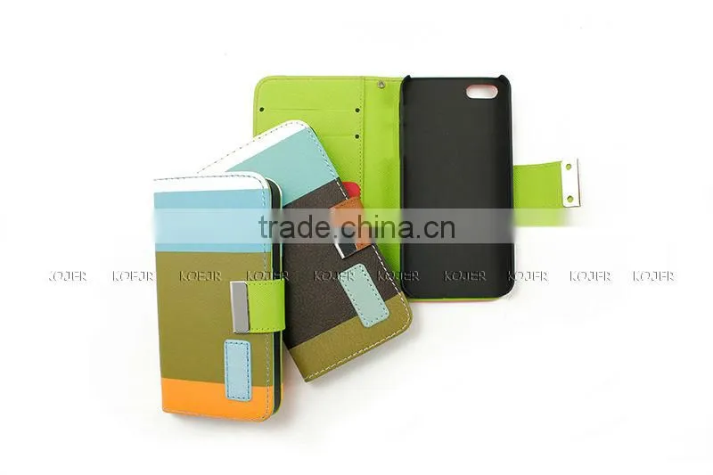 Colorful Wallet Flip Cell Phone Case for iPhone 5/5s
