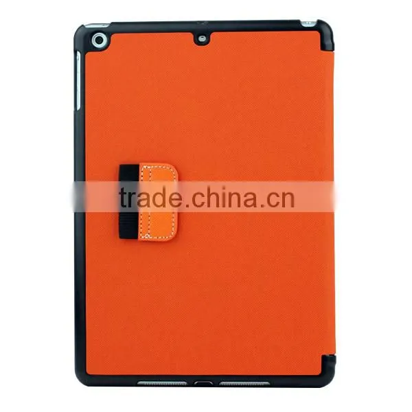 Oblique fabric stand leather case for iPad 5