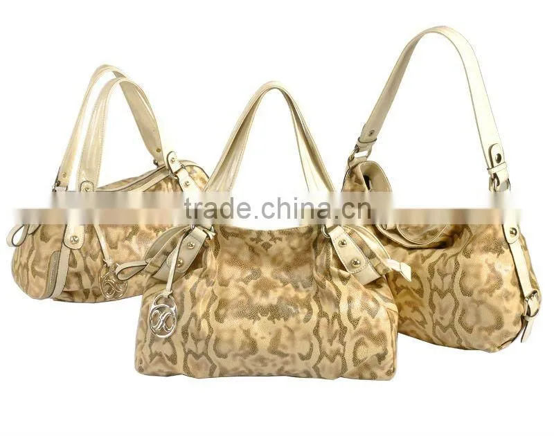 2012 new design flower print pu bag ladies handbags fashion!