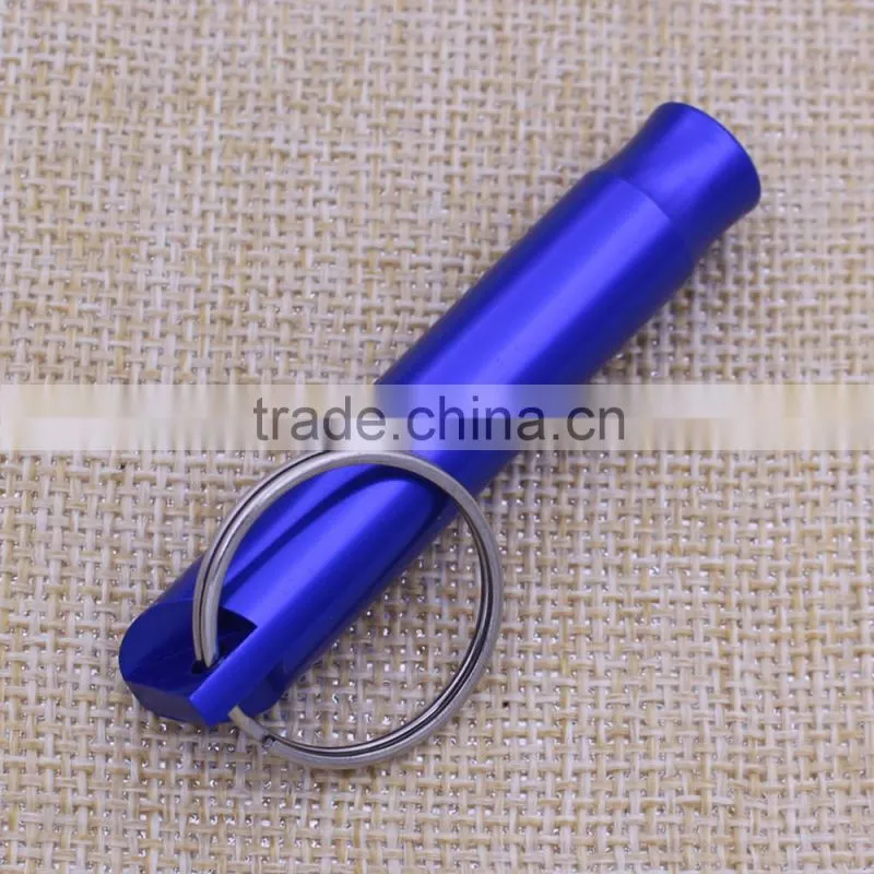 Wholesale cheap custom aluminum whistle keychain