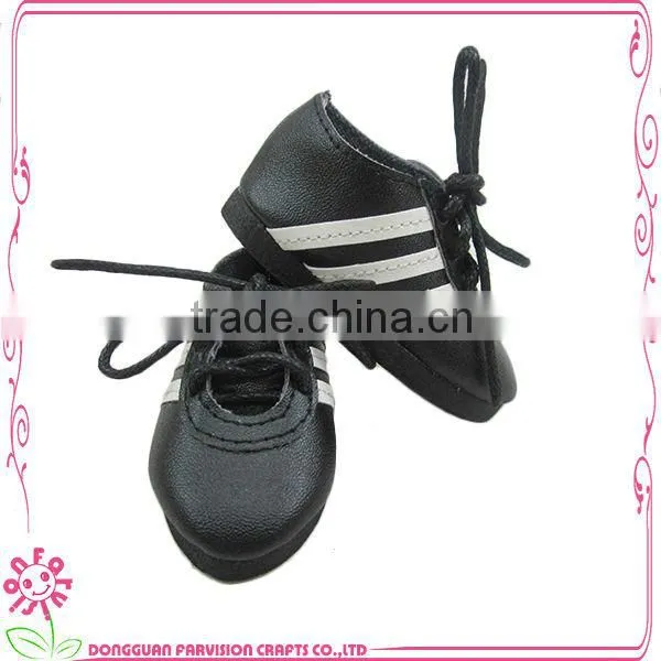 Mini golden doll shoes with bow OEM 18'' doll shoes for kids