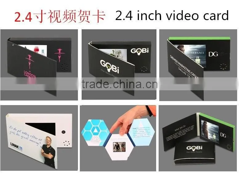 High-end custom 2.4 "/2.8"/3.5"/5"/7"/10.1"video card digital video laptop invitation e-card gift CARDS