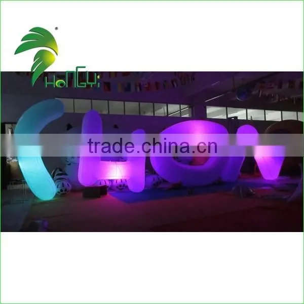 2016 Colorful Custom Decoration Inflatable Figure Model / Decoration Giant Inflatable Letters Lighting For Advertising