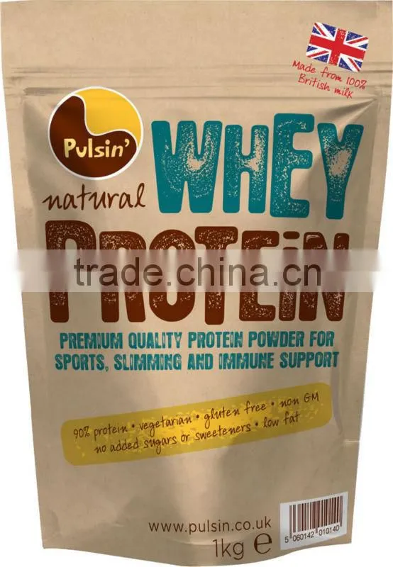 Foil stand up pouch for whey protein