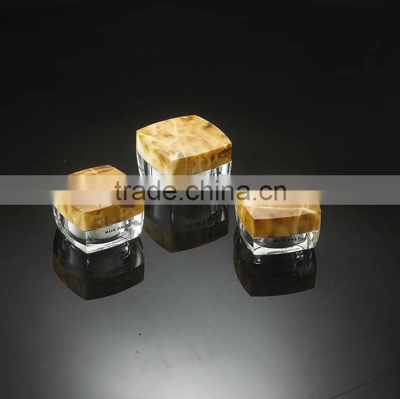 square acrylic cosmetic jars