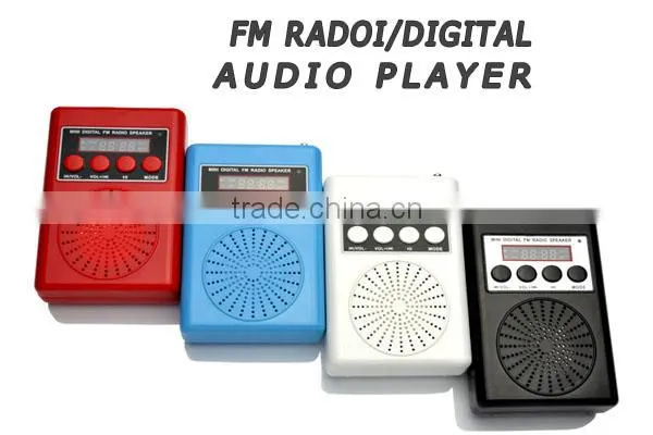 Robot-138 Portable card speaker, speaker with TF/Micro SD card/USB disks, radio fm