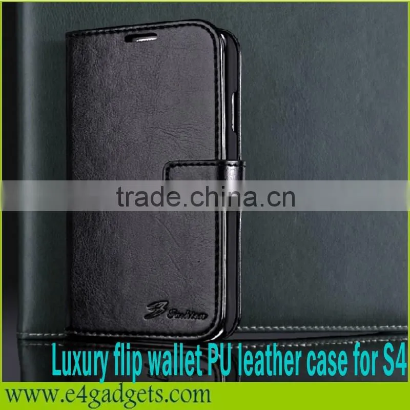 2013 Hot sale Luxury Premium PU Leather Wallet vans waffle case for samsung galaxy s4 i9500,case for S4