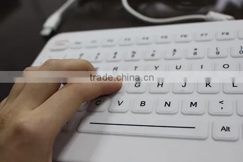 Waterproof backlight silicone medical keyboard with numeric keypad