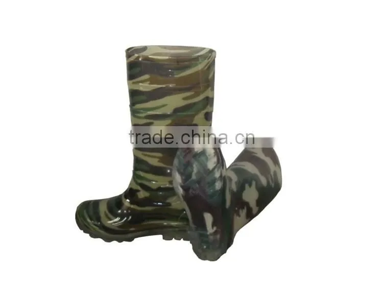 shining camouflage pvc rain boots,camouflage rain boots