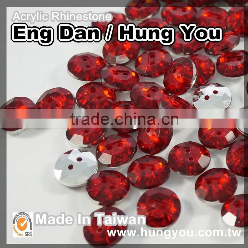Round Synthetic Gemstone Jewelry with 2 holes