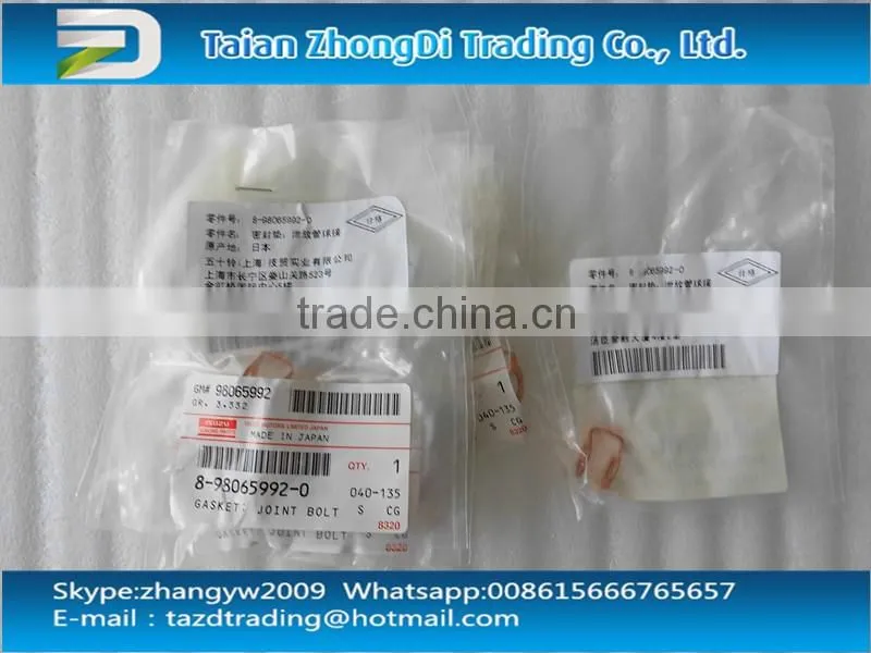 Prevalent genuine and original I S U Z U GASKET; JOINT BOLT 8-98065992-0