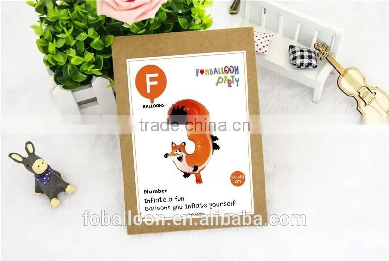 Hotsale Cheap inflatable alphabet shaped animal shaped helium letter foil balloon party decoration
