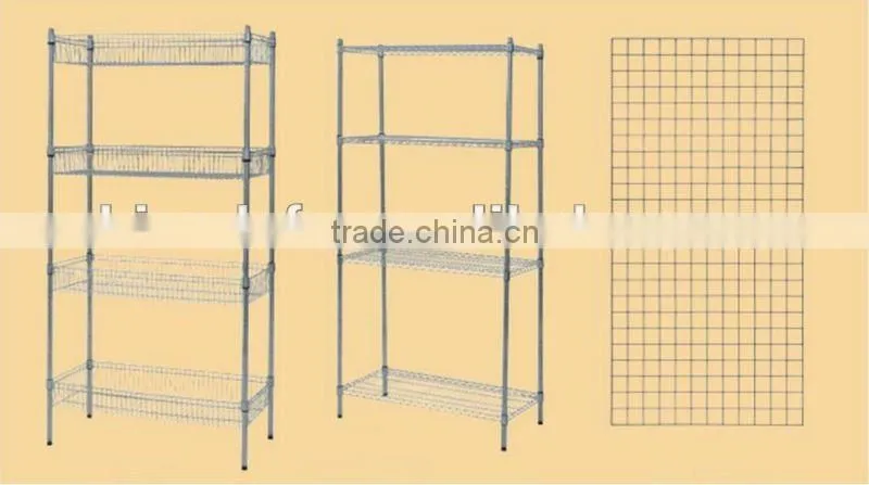 4 Tiers Chrome Wire Shelving
