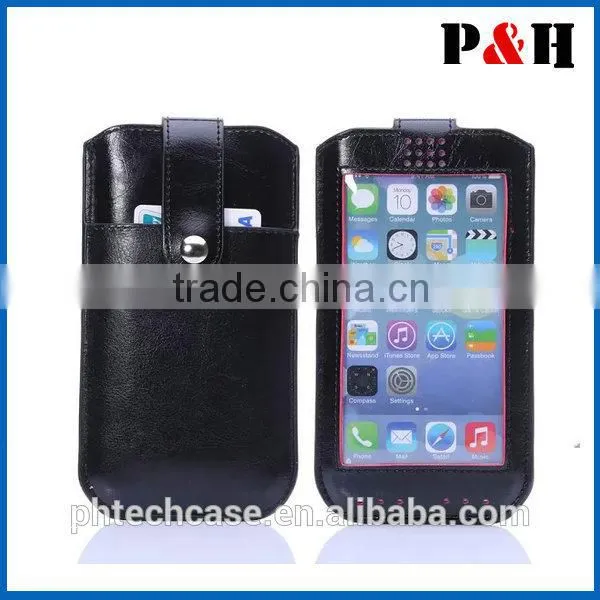 2015 newest pouch leather case for iphone 6 4.7, touch screen leather pouch case,VARIOUS LEATHER BELT CASE POUCH HANDBAGS