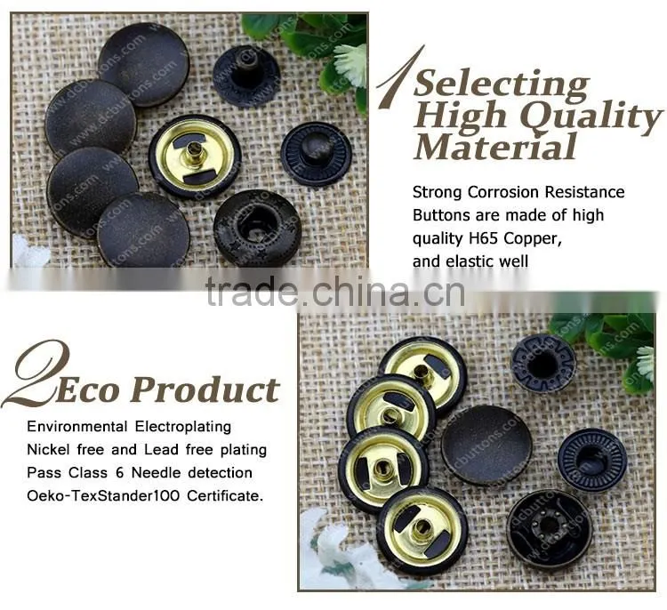 Wholesale Button with Coat Fastener Fabric Covered Snap Button for Clothing