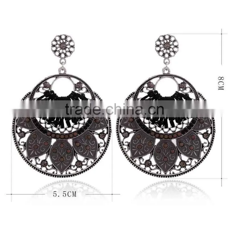 2016 new arrival summer beach party earring beaded hoop earring for girls