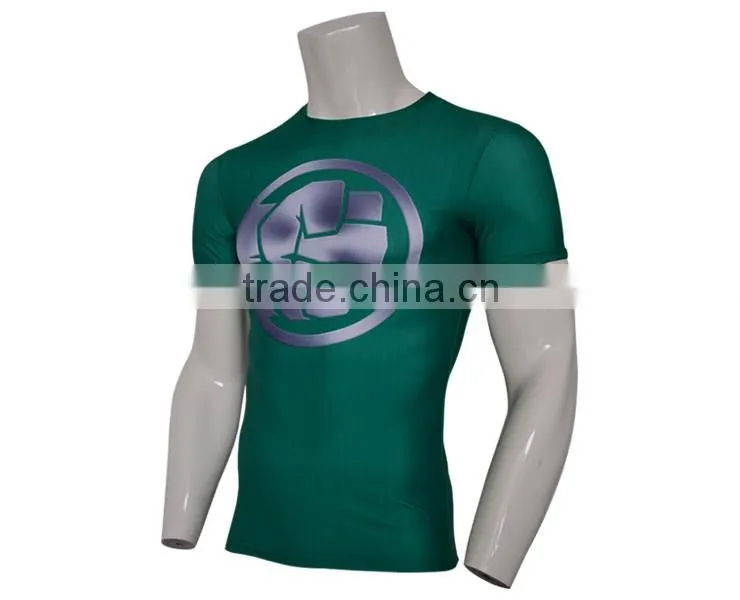 New Arrival Men Marvel Superhero Compression T Shirt Quick Dry Running Gym Fitness Tights for Male