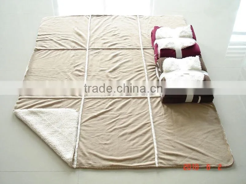 Micro fleece throw with soft ribbon