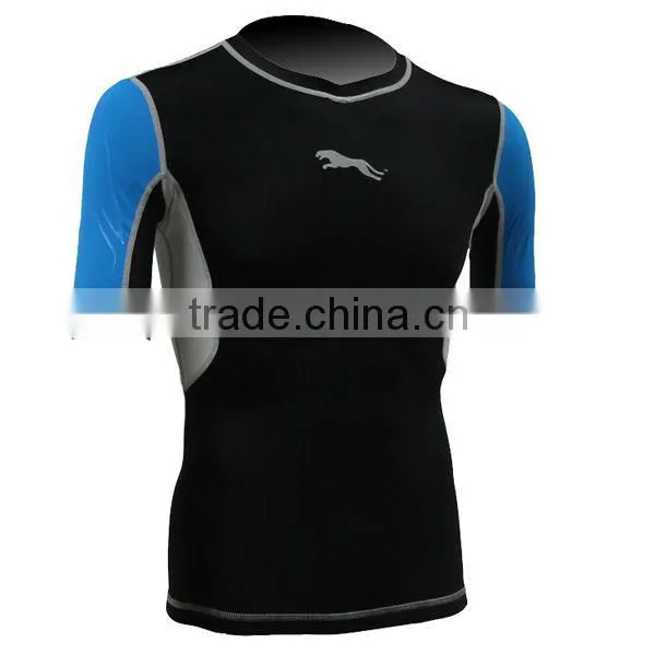 short sleeve rash guard for men, custom printed rash guard