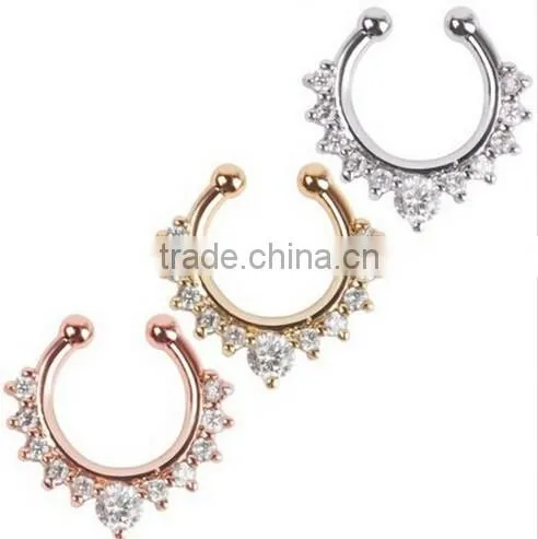 Septum Clicker Surgical Steel Nose Body Ring Hoop Piercing Jewelry Unisex