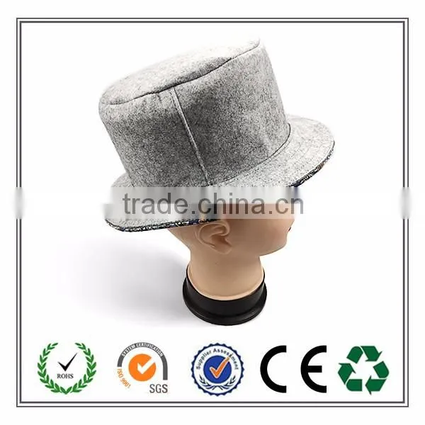 Alibaba High Quality Fashion Elegant Grey Felt Hat For Women Decoration
