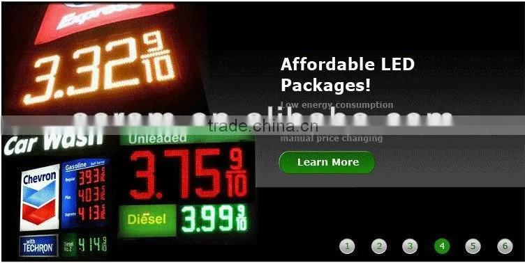 new size ASRAM SHENZHEN LED 20inch LED gas price sign for gas station
