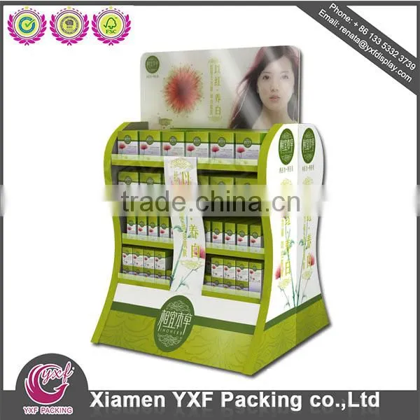 promotion design display rack designing skincare paper racks / display shelves / PDQ