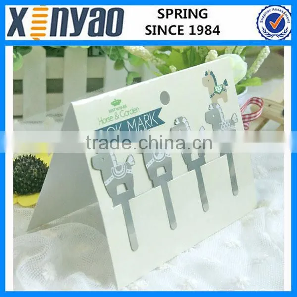 promotional gifts customer design colorful stainless steel normal simgle shape bookmark