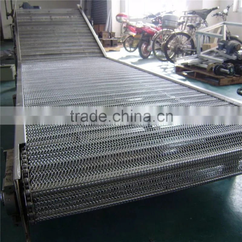 High quality stainless steel wire mesh belt conveyor inclined conveyor factory